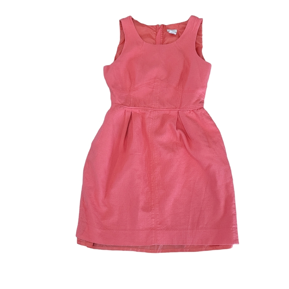 J. Crew Textured Dress with Exposed Gold Zipper